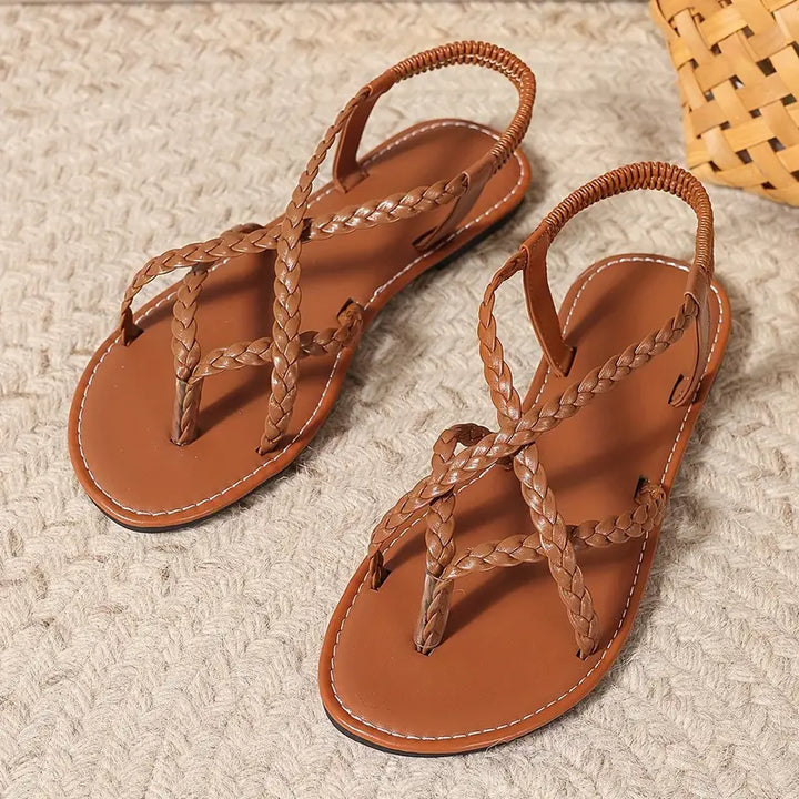 Eleanor | Women’s Spring Braided Flat Sandals