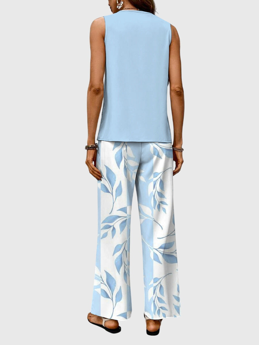 Clara | Womens Two Piece Wide Leg Pants Set
