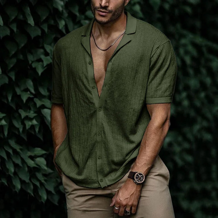 Brandon | Men Casual Short Sleeve Button Shirt