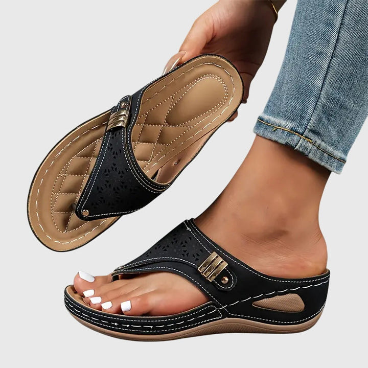 Ivy | Womens Slip On Flat Sandals