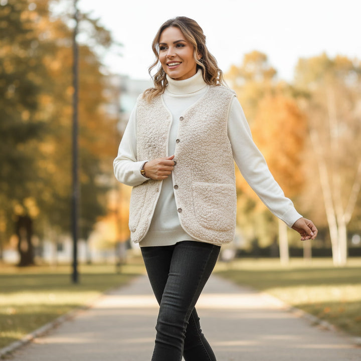 Emily | Women’s Spring Casual Warm Sherpa Vest