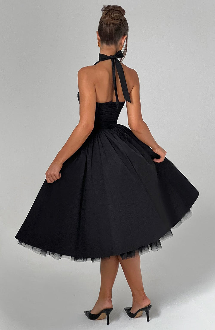 Arden | Women’s Wedding Guest Halter Midi Dress