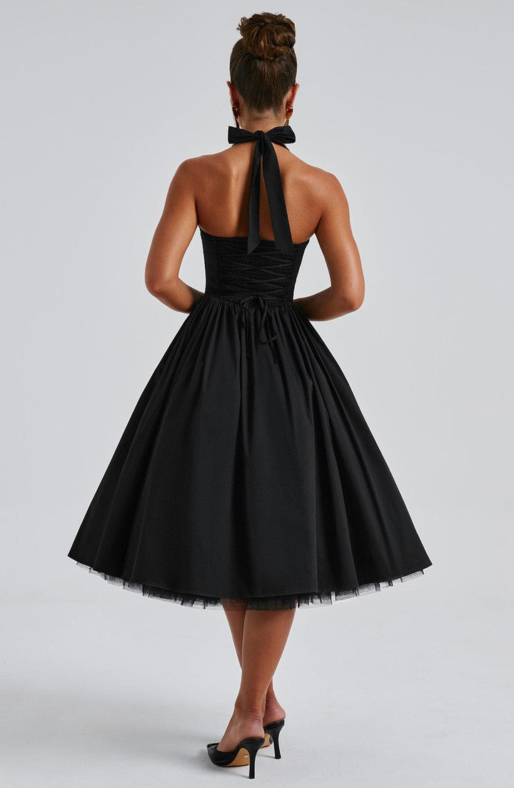 Arden | Women’s Wedding Guest Halter Midi Dress