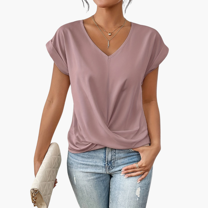 Elizabeth | Women Spring V Neck Drape Top