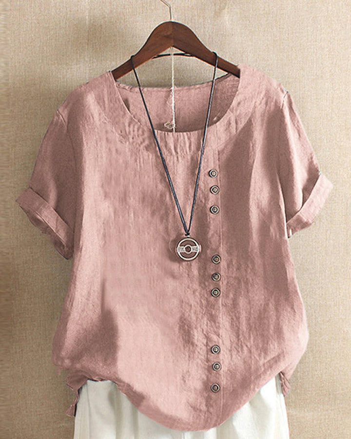 Liam | Women’s Summer Button Detail Casual Blouse