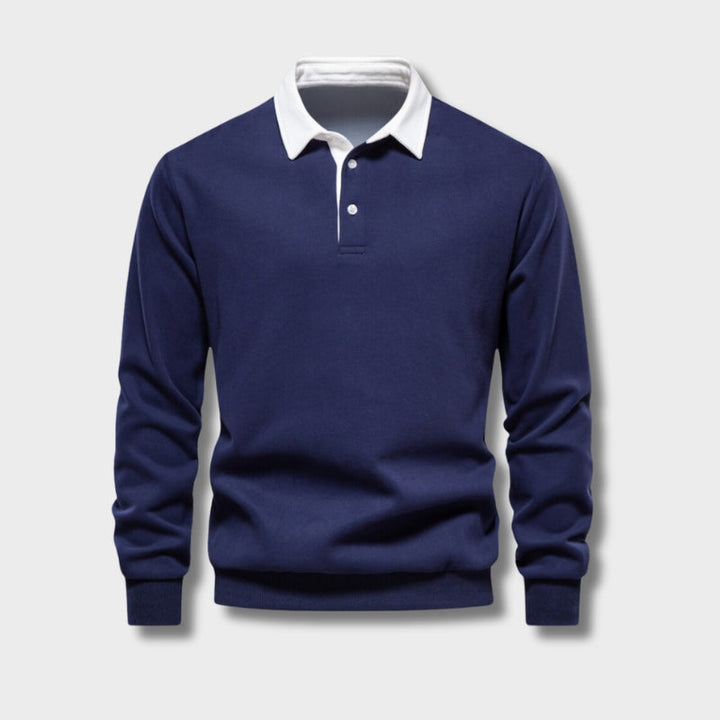 Chris | Men Long Sleeve Classic Collar Polo Shirt