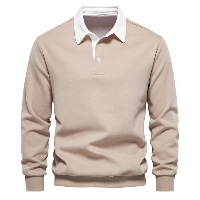 Chris | Men Long Sleeve Classic Collar Polo Shirt