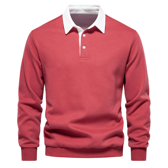 Chris | Men Long Sleeve Classic Collar Polo Shirt