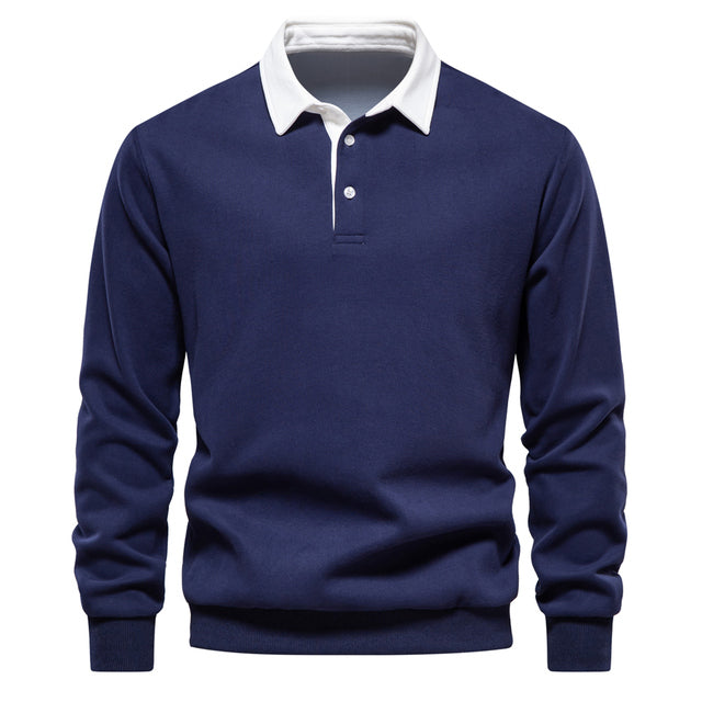 Chris | Men Long Sleeve Classic Collar Polo Shirt