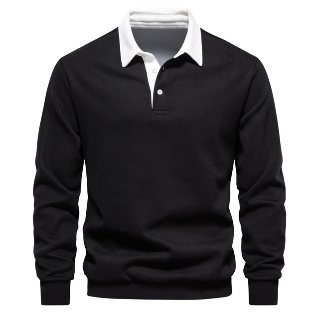 Chris | Men Long Sleeve Classic Collar Polo Shirt