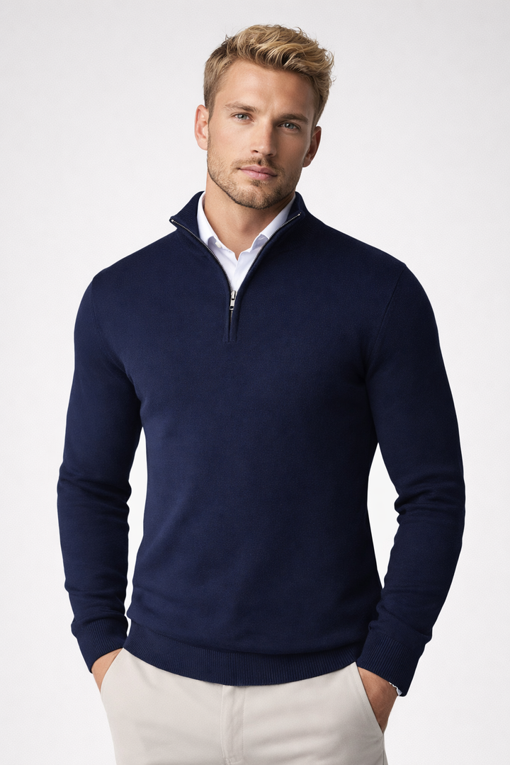 Christopher | Men Half Zip High Neck Sweater