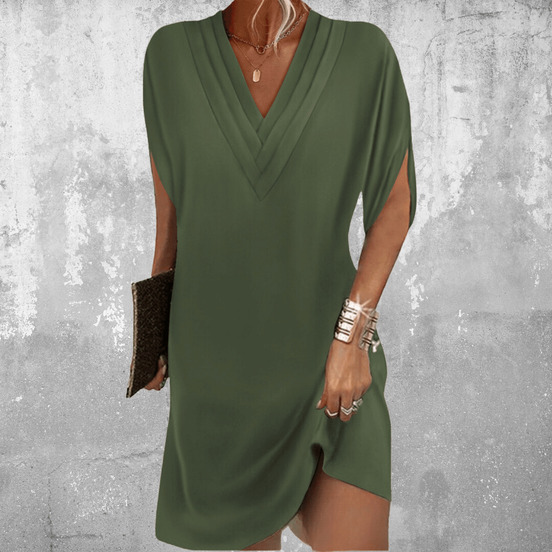 Bella | Women’s Relaxed V Neck Mini Dress