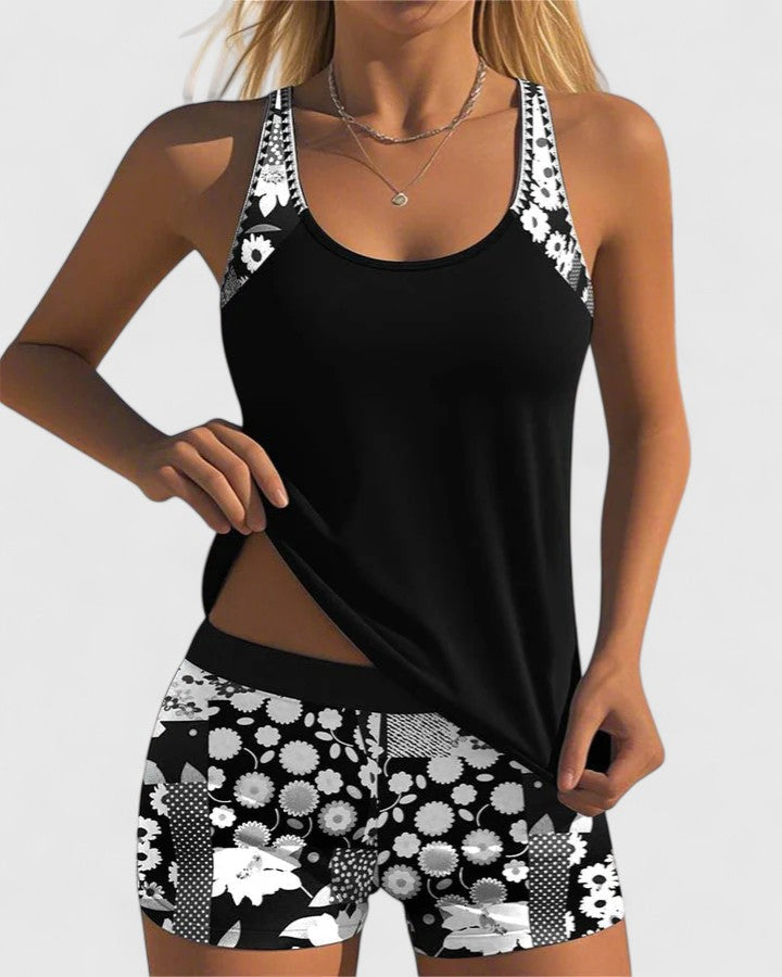 Grace | Women’s Floral Print Tankini Swimsuit