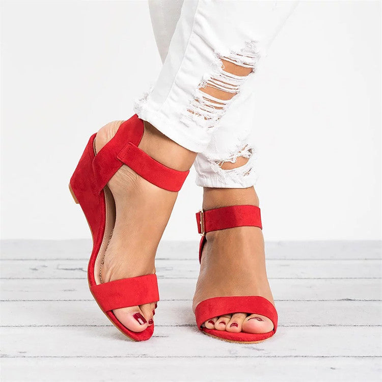 Chloe  | Women's Spring Ankle Strap Wedge Sandals