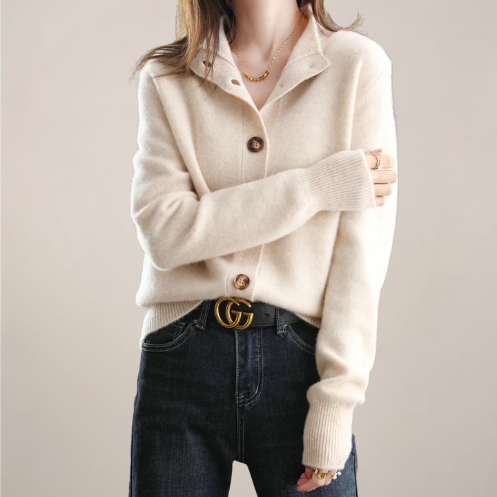 Poppy | Women Spring Collared Button Cardigan