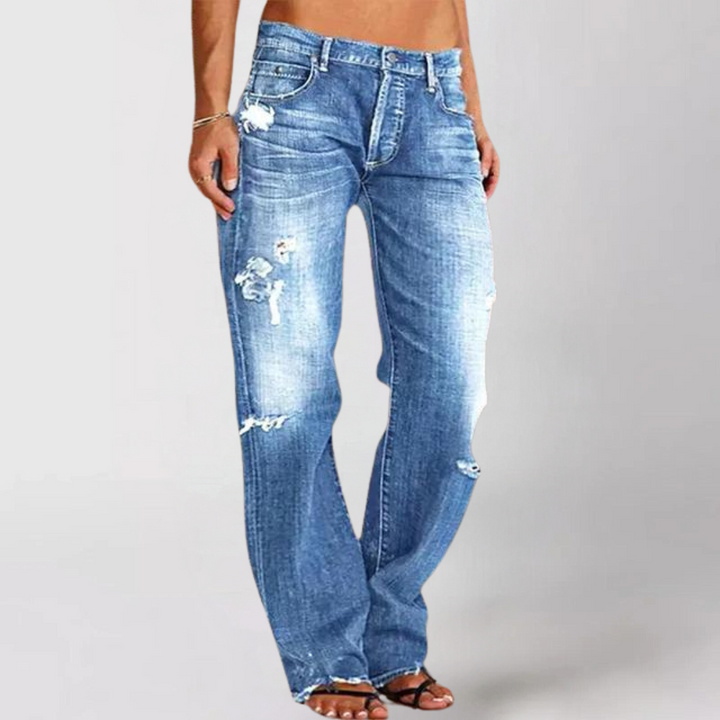 Georgia | Women Mid Rise Straight Jeans