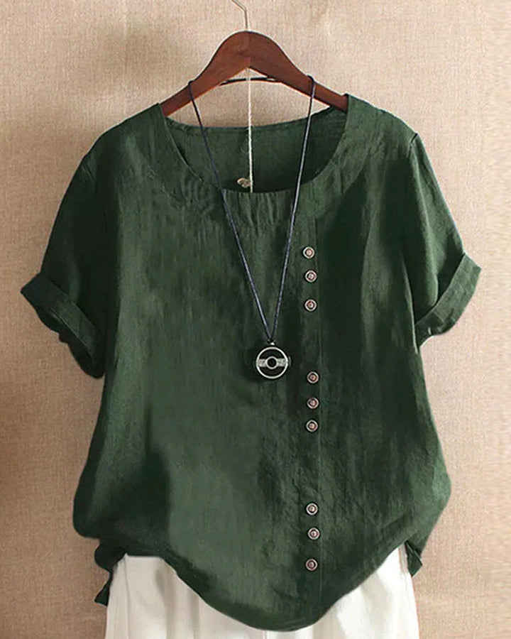 Liam | Women’s Summer Button Detail Casual Blouse
