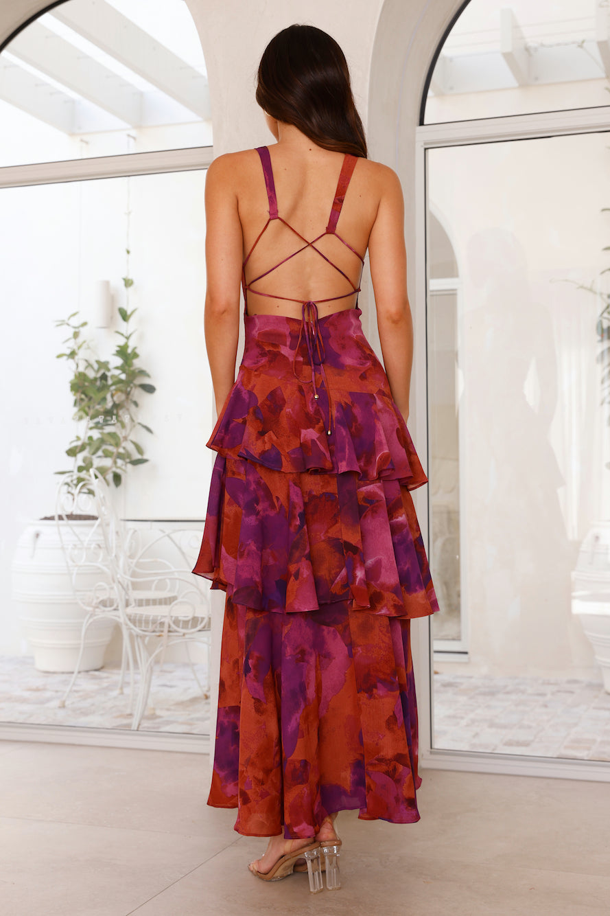 Millie | Women’s Elegant Floral Tiered Maxi Dress