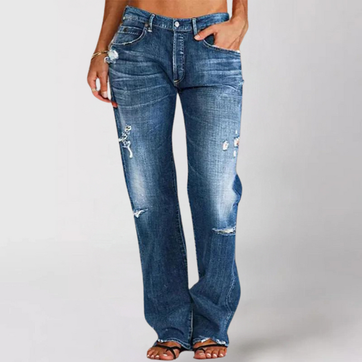 Georgia | Women Mid Rise Straight Jeans