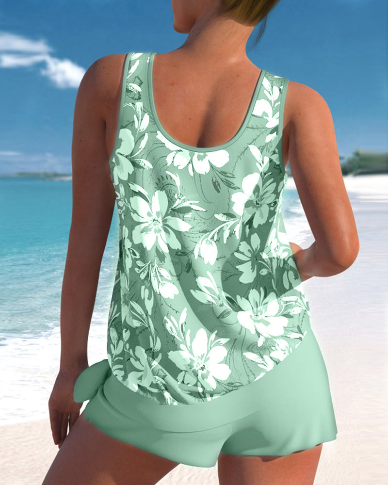 Violet | Women Summer Tankini Two Piece Swimsuit