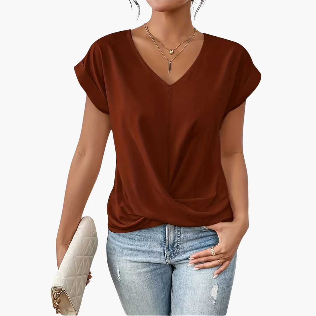Elizabeth | Women Spring V Neck Drape Top