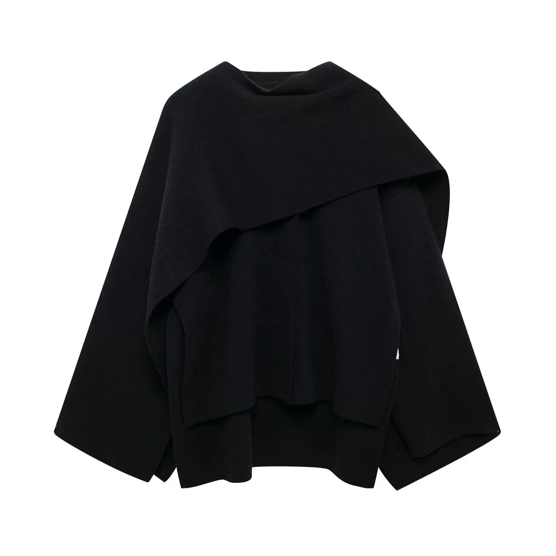 Paige | Women Elegant Draped Cape Coat