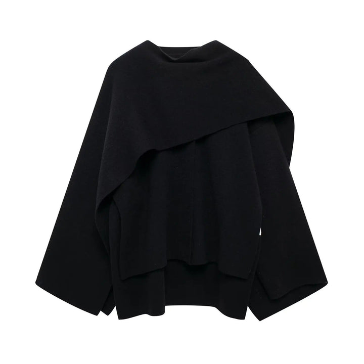 Paige | Women Elegant Draped Cape Coat