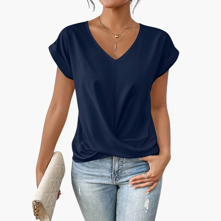 Elizabeth | Women Spring V Neck Drape Top