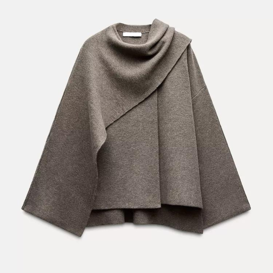 Paige | Women Elegant Draped Cape Coat