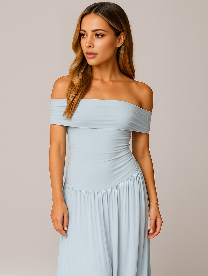 Daisy | Women Wedding Guest Pleated Maxi Dress