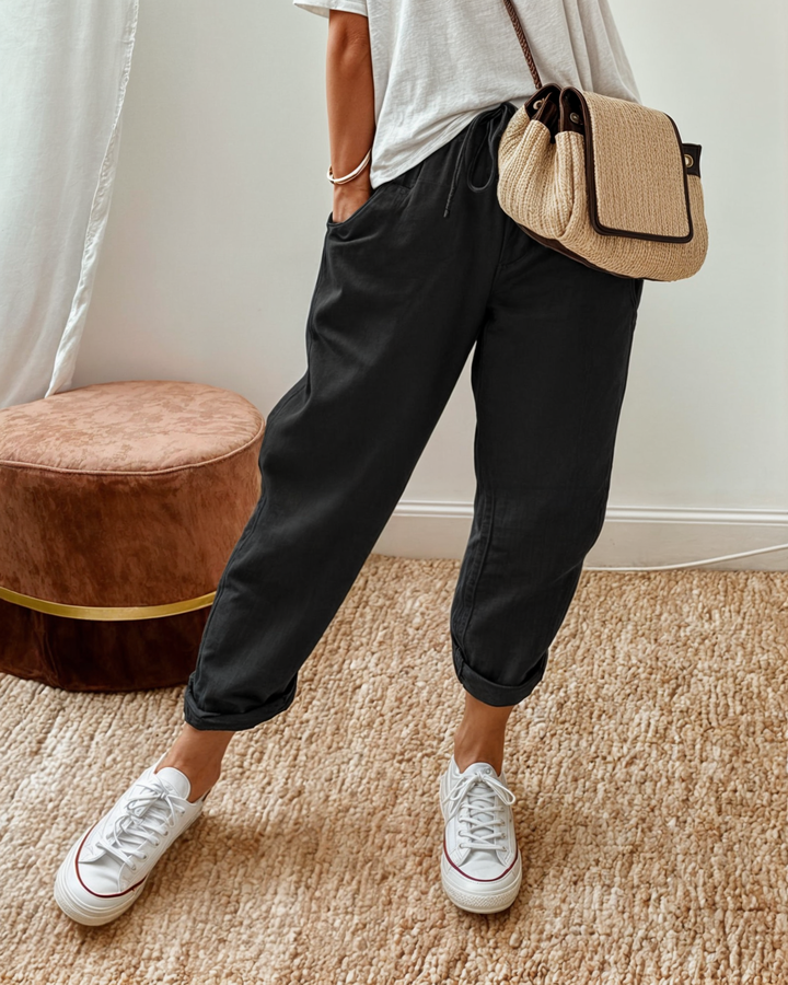 Lina | Linen Wide-Leg Trousers