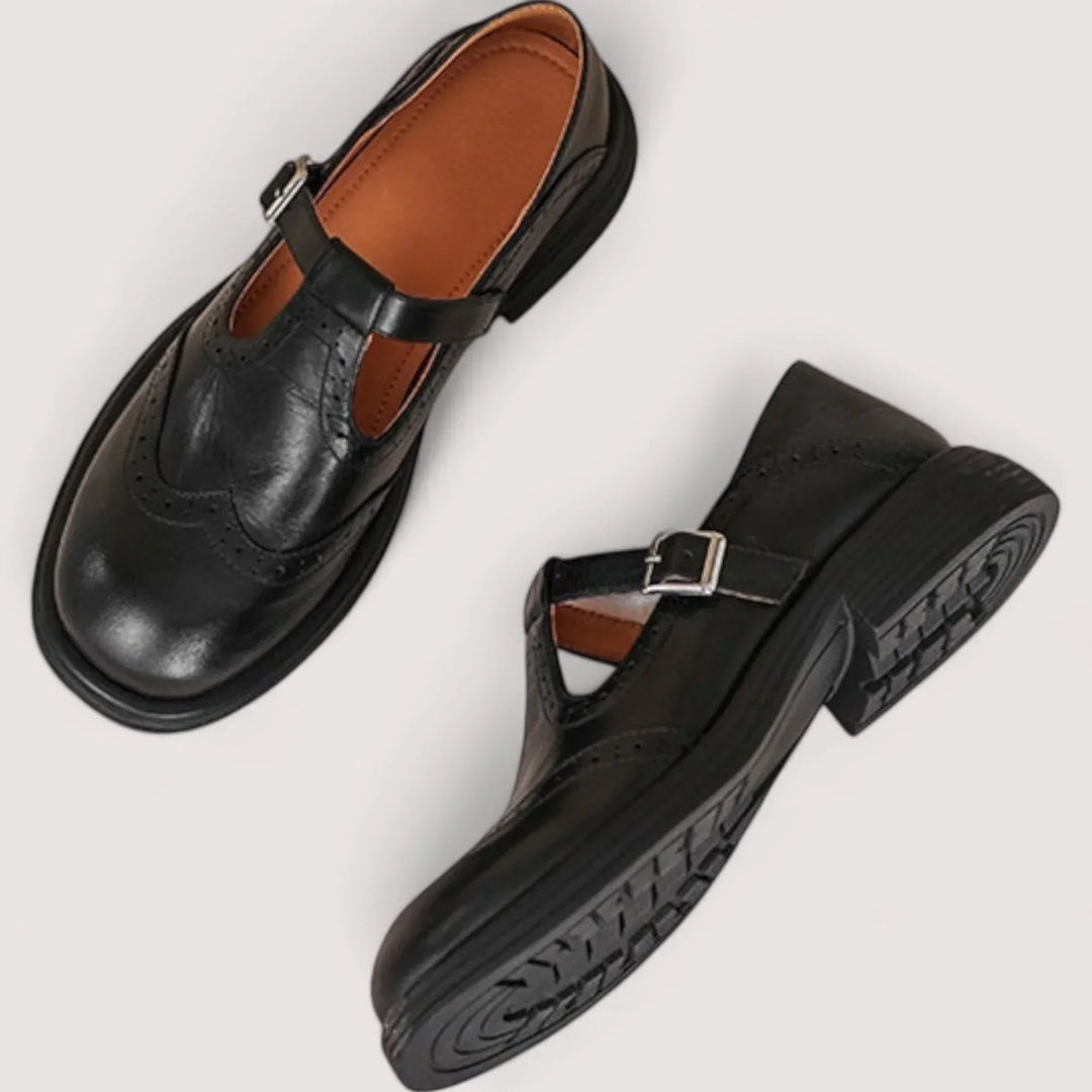 Karen | Women’s Buckle Strap Round Toe Shoes