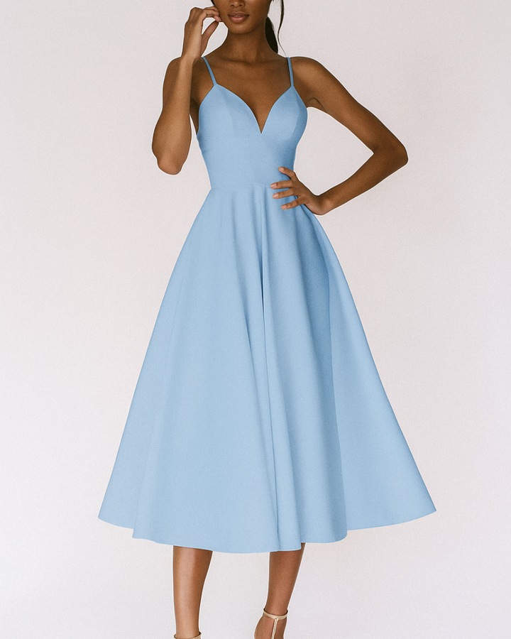 Katie | Women Wedding Guest Strappy Midi Dress