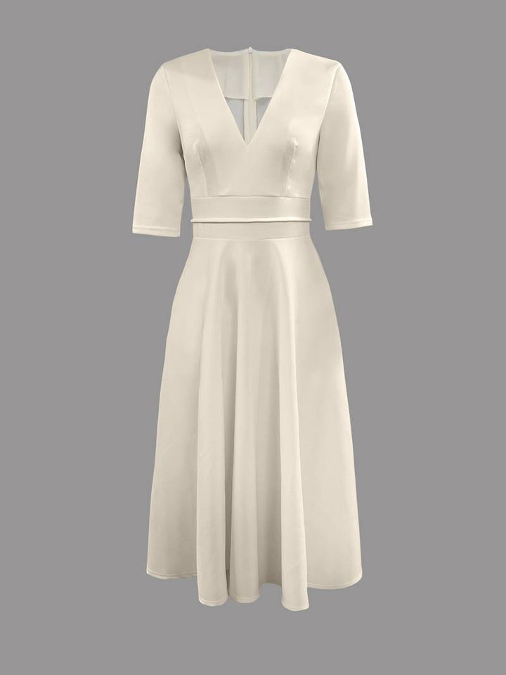 Grace | Women Wedding Guest Flared Midi Dress