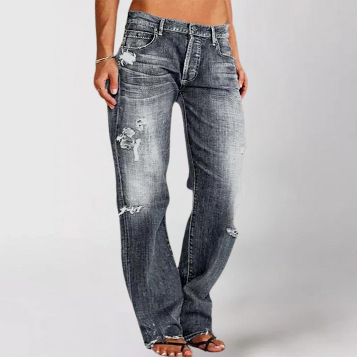 Georgia | Women Mid Rise Straight Jeans