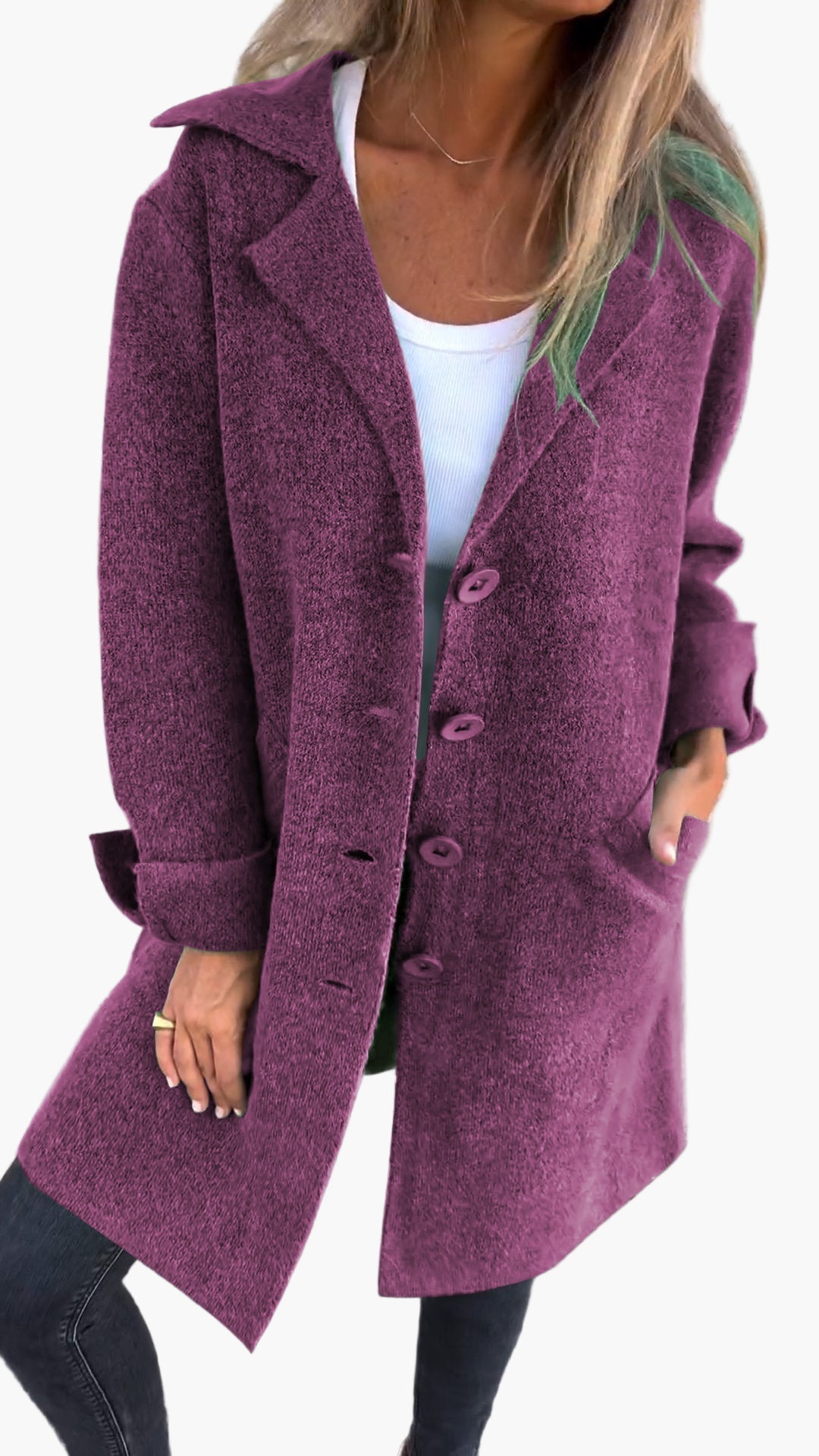 Lauren | Women’s Cozy Oversized Button-Down Trench Coat