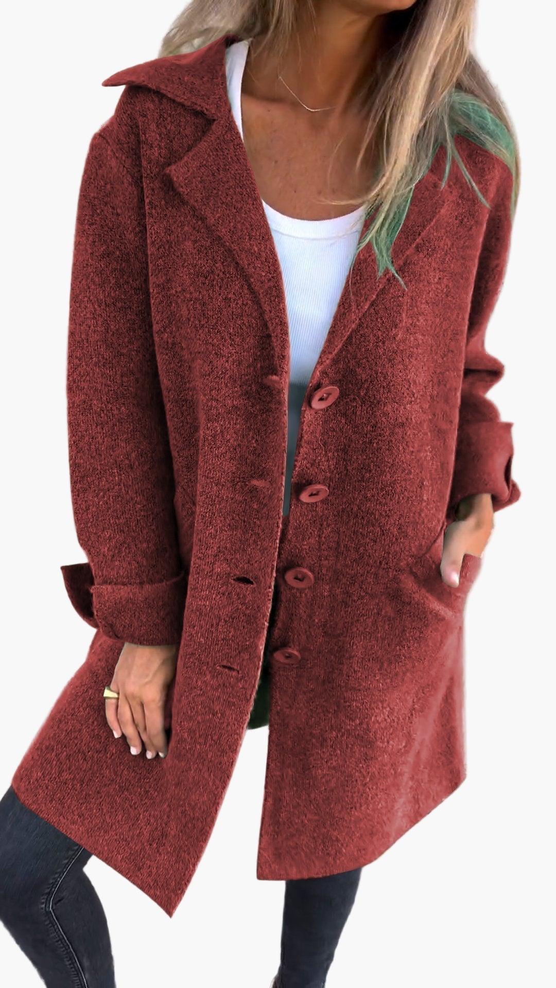 Lauren | Women’s Cozy Oversized Button-Down Trench Coat