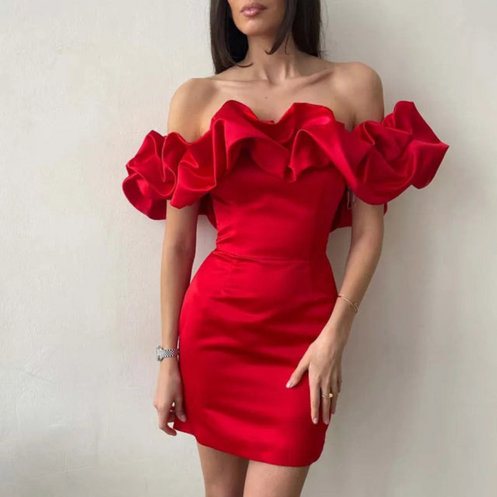 Lily | Women’s Wedding Guest Ruffle Mini Dress