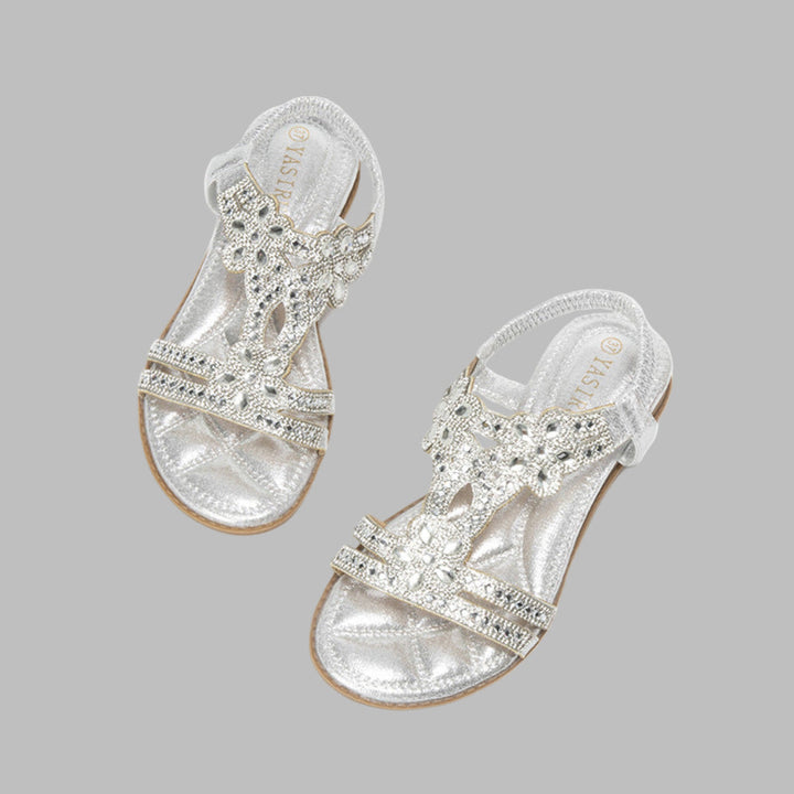 Faith | Women’s Spring Floral Embellished Flat Sandals