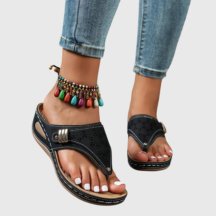 Ivy | Womens Slip On Flat Sandals