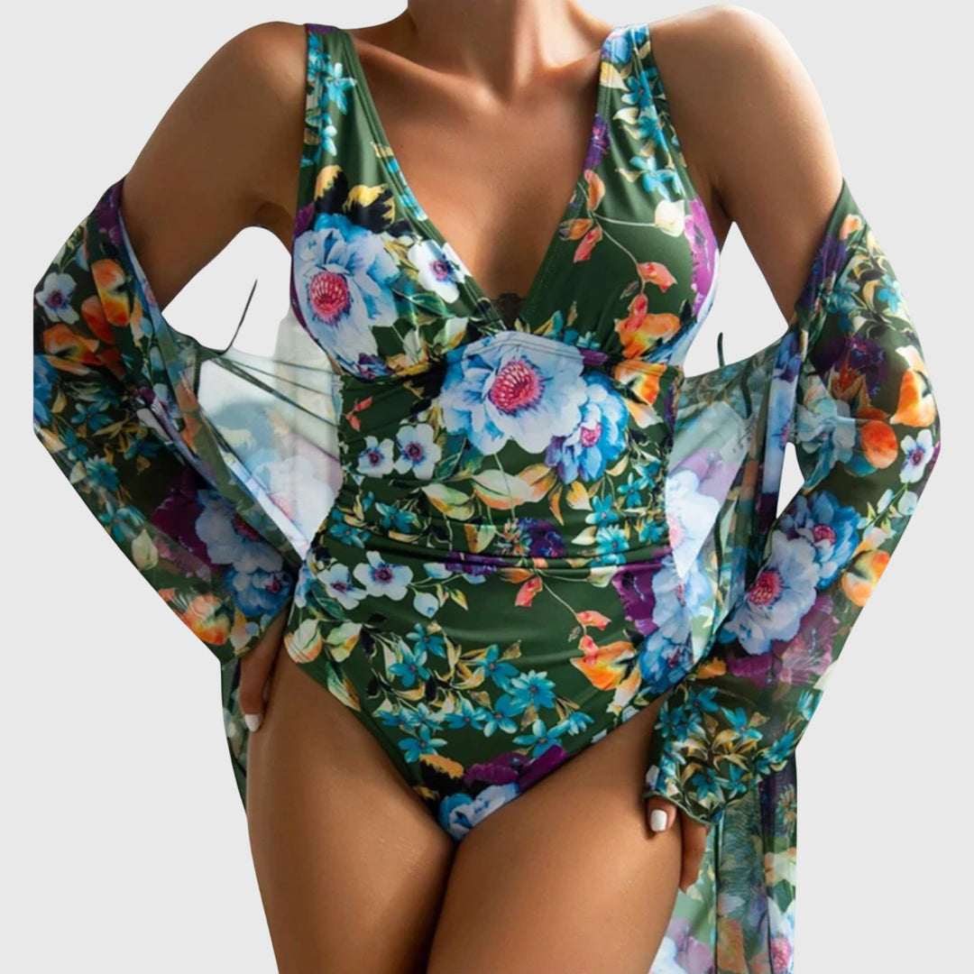 Elizabeth | Women’s Floral Print Summer Swimsuit Set