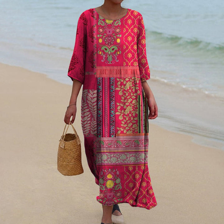 Elsie | Women Ethnic Bohemian Print Maxi Dress