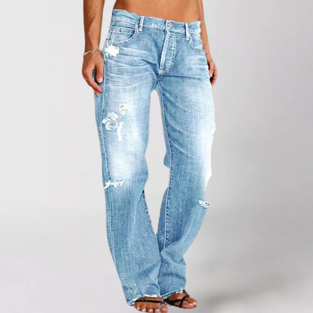 Georgia | Women Mid Rise Straight Jeans