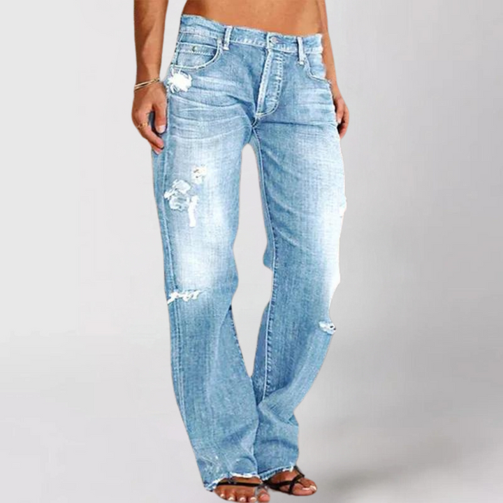 Georgia | Women Mid Rise Straight Jeans