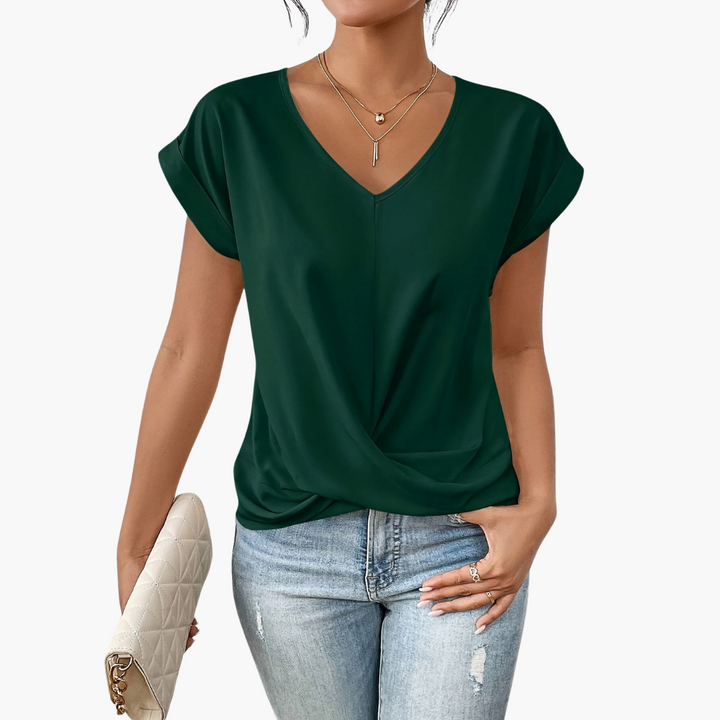 Elizabeth | Women Spring V Neck Drape Top