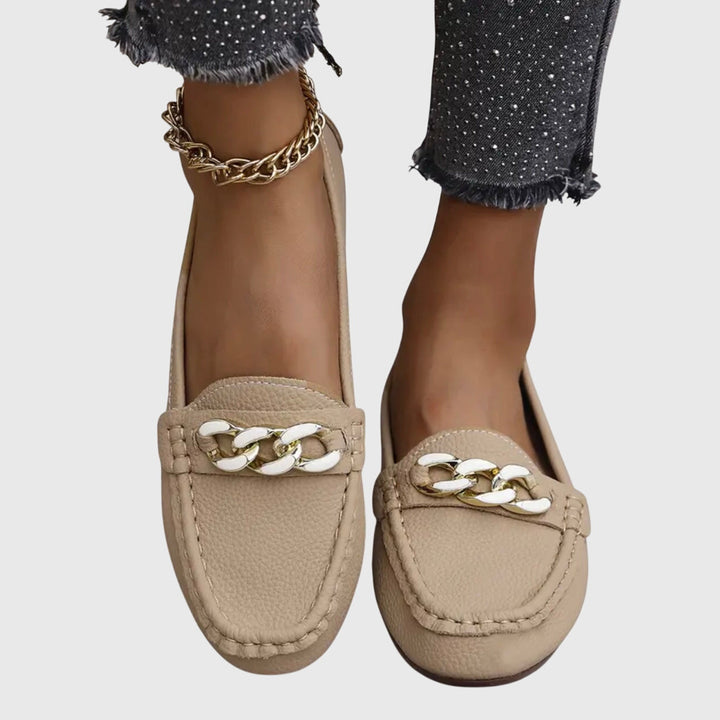 Grace | Womens Chain Detail Slip On Loafers