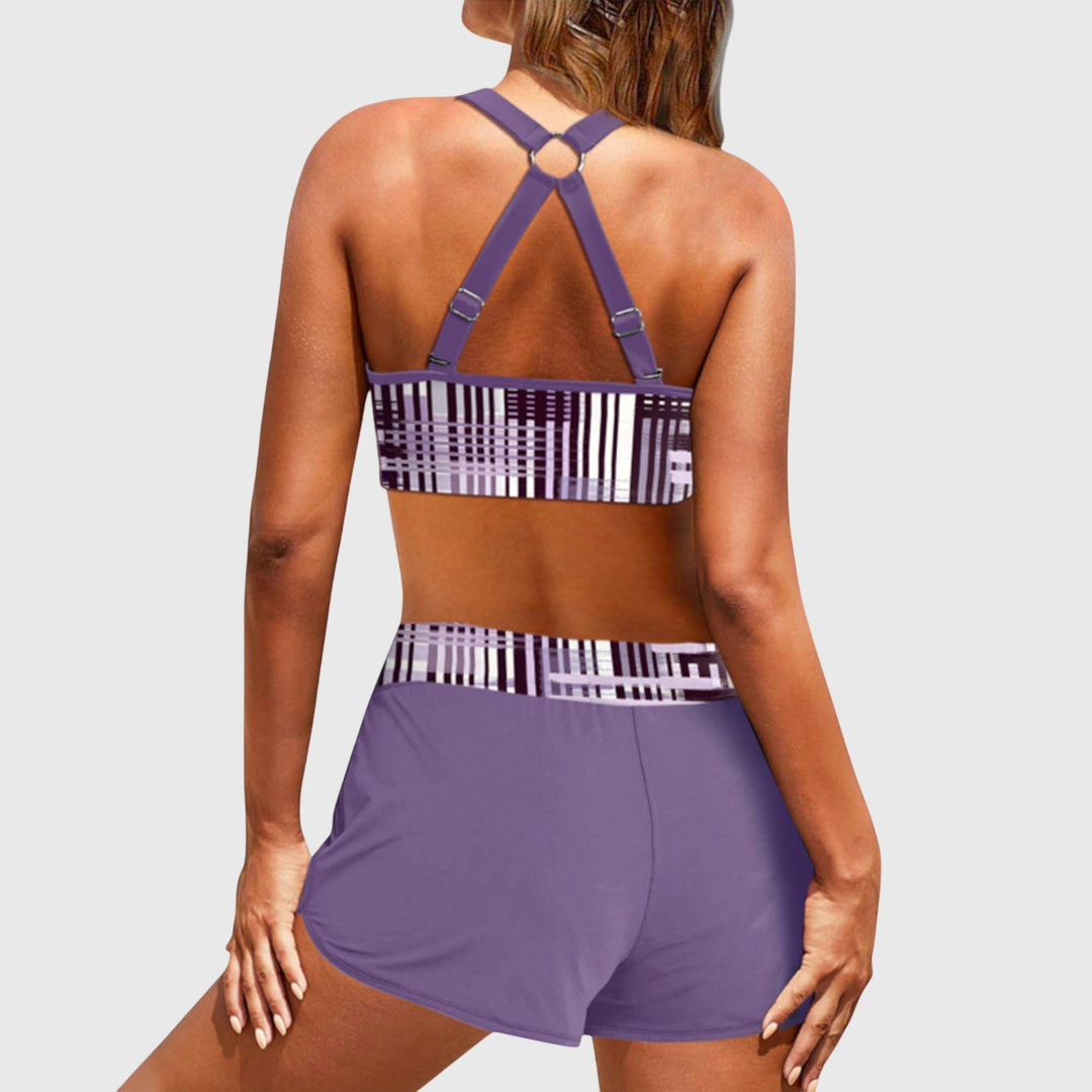 Grace | Women’s Ribbed High-Waisted Bikini Swimsuit