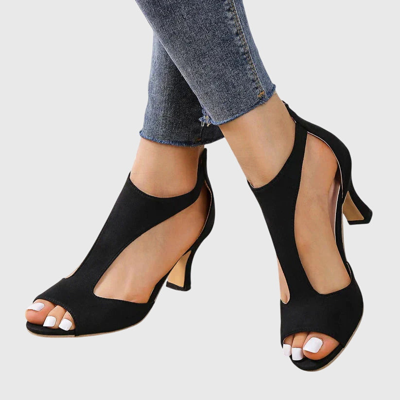 Bianca | Womens Cut Out Peep Toe Heel Sandals