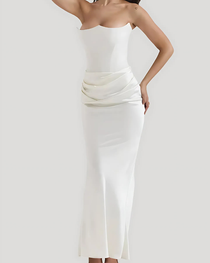 Lauren | Women’s Wedding Guest Draped Maxi Dress
