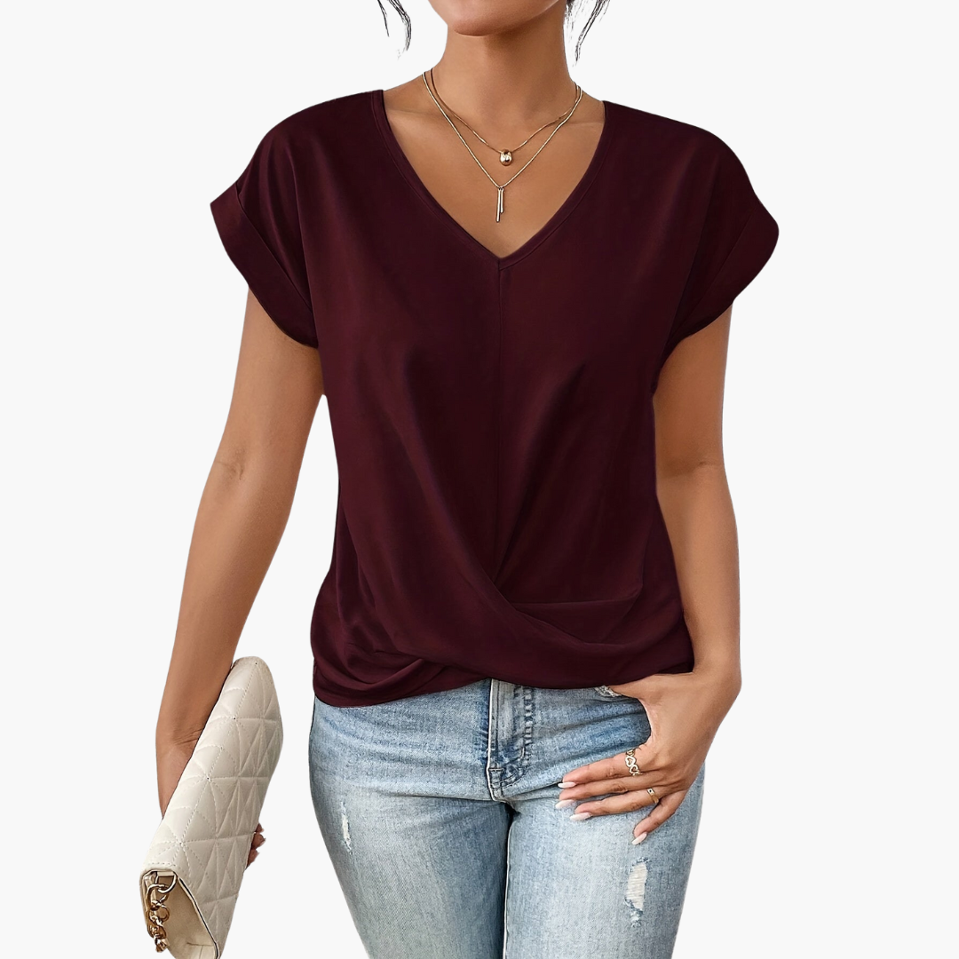Elizabeth | Women Spring V Neck Drape Top